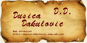 Dušica Dakulović vizit kartica